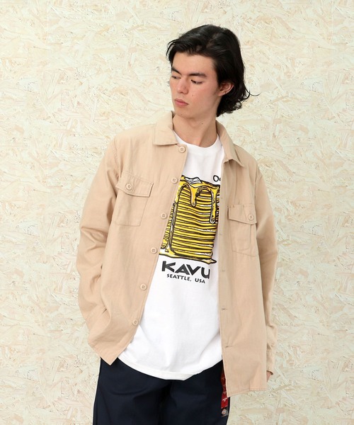 HOUSTON(ヒューストン)の「【 HOUSTON / ヒューストン 】Military Shirts 40232(シャツ/ブラウス・メンズ・ベージュ/ネイビー・X-LARGE)」の14枚目の写真