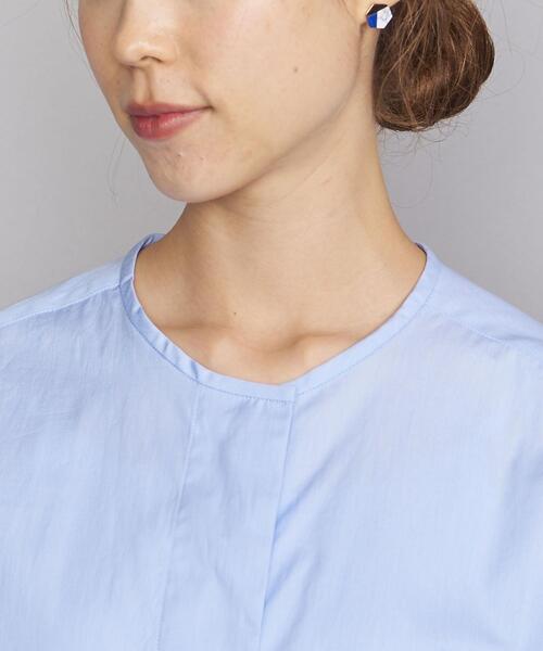 BEAUTY&YOUTH UNITED ARROWS（ビューティーアンドユースユナイテッドアローズ）の「BY ヘンリーネックチュニックブラウス◆（シャツ/ブラウス・レディース・ホワイト/ライトブルー・FREE）」の5枚目の写真