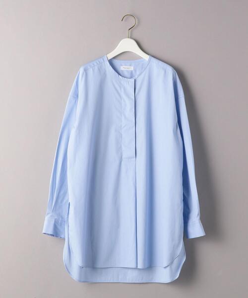 BEAUTY&YOUTH UNITED ARROWS（ビューティーアンドユースユナイテッドアローズ）の「BY ヘンリーネックチュニックブラウス◆（シャツ/ブラウス・レディース・ホワイト/ライトブルー・FREE）」の9枚目の写真