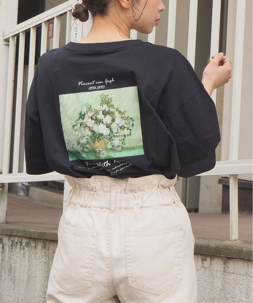 tiptop(ティップトップ)の「2020SS アートプリントビッグプルオーバー(Tシャツ/カットソー)」|ブラック