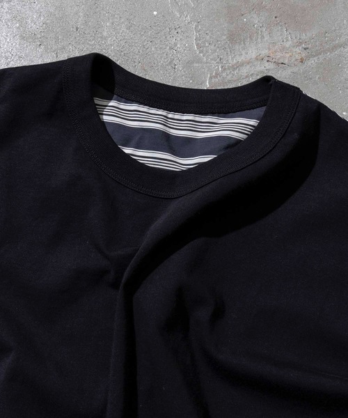 MAISON SPECIAL（メゾンスペシャル）の「《ユニセックスアイテム》ウーブンコンビプライムオーバーTシャツ【MAISON SPECIAL/メゾンスペシャル】（Tシャツ/カットソー・メンズ・ブラック/グリーン/オフホワイト/ホワイト・44/46）」の19枚目の写真