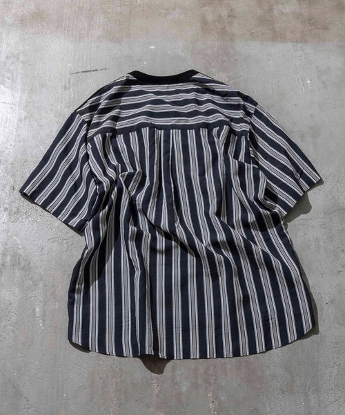 MAISON SPECIAL（メゾンスペシャル）の「《ユニセックスアイテム》ウーブンコンビプライムオーバーTシャツ【MAISON SPECIAL/メゾンスペシャル】（Tシャツ/カットソー・メンズ・ブラック/グリーン/オフホワイト/ホワイト・44/46）」の22枚目の写真