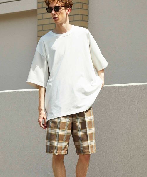 MAISON SPECIAL（メゾンスペシャル）の「《ユニセックスアイテム》ウーブンコンビプライムオーバーTシャツ【MAISON SPECIAL/メゾンスペシャル】（Tシャツ/カットソー・メンズ・ブラック/グリーン/オフホワイト/ホワイト・44/46）」の11枚目の写真