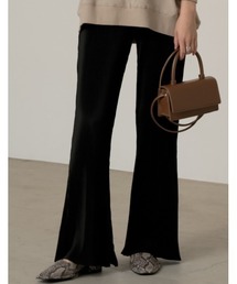 Re:EDIT | [近藤千尋さん着用][お家で洗える][低身長向けSサイズ対応][高身長向けMサイズ対応]楊柳マットプリーツキックフレアパンツ(その他パンツ)