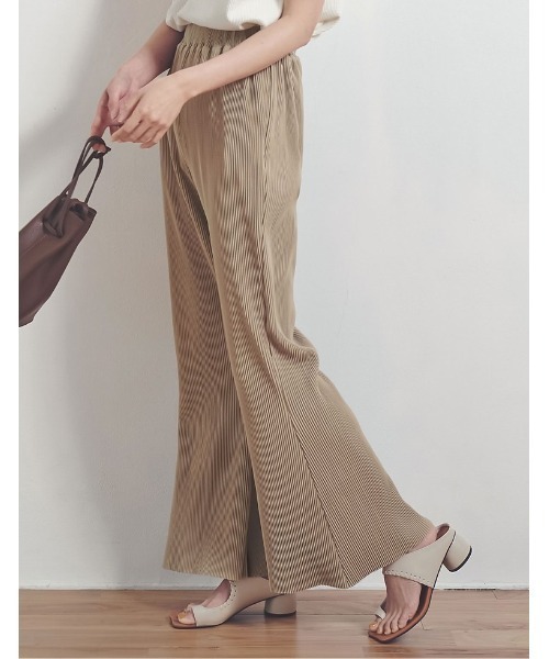 Re:EDIT(リエディ)の「楊柳マットプリーツキックフレアパンツ(その他パンツ・レディース・ブラック/パープル/ミント/ダークブルー/グレイッシュベージュ/モカ・MEDIUM/LARGE/SHORT/TALL)」の22枚目の写真