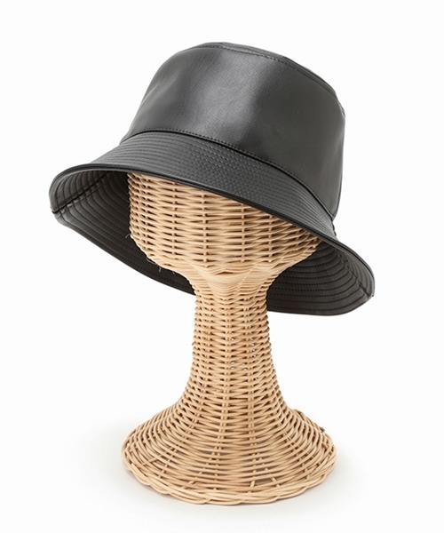 Casselini（キャセリーニ）の「Casselini（キャセリーニ)フェイクレザーバケット（ハット・レディース・ブラウン/アイボリー/ブラック×ホワイト・FREE）」の3枚目の写真