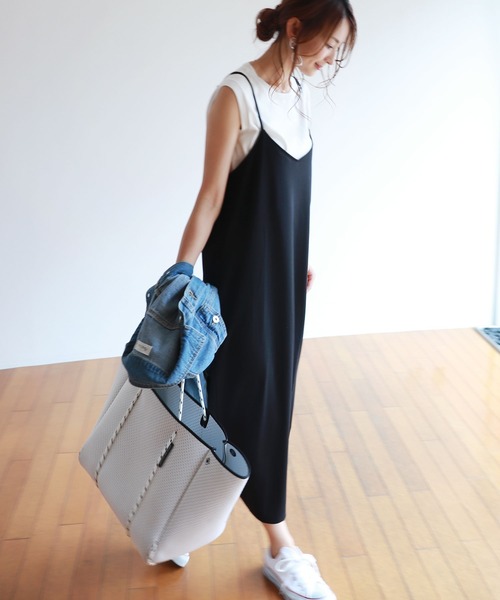 andme(アンドミー)の「UV抗菌防臭コットンニットノースリーブトップス(ニット/セーター・レディース・ブラック/ベージュ/ネイビー/オフホワイト/グレー系その他・M/L)」の7枚目の写真