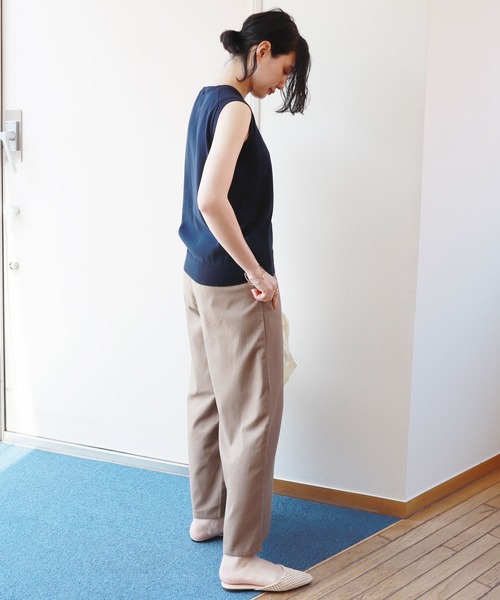 andme(アンドミー)の「UV抗菌防臭コットンニットノースリーブトップス(ニット/セーター・レディース・ブラック/ベージュ/ネイビー/オフホワイト/グレー系その他・M/L)」の12枚目の写真