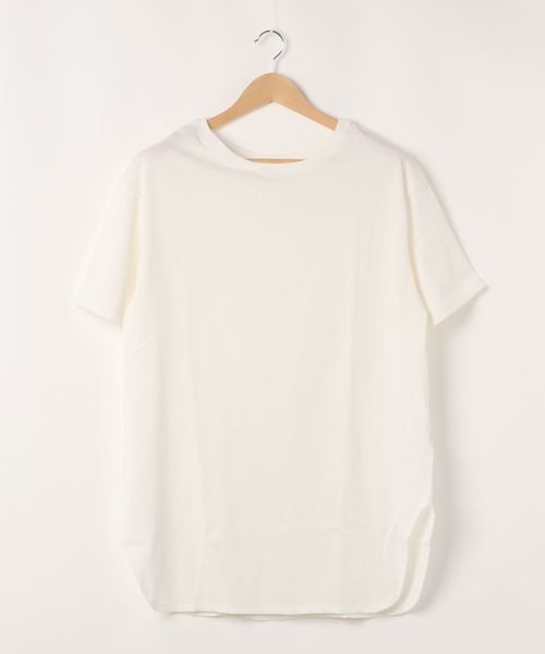 DouDou(ドゥドゥ)の「2WAYスリット7分T(Tシャツ/カットソー・レディース・オフホワイト/ピンク/カーキ/グレー系その他/グレー/バイオレット/サンドベージュ・FREE)」の14枚目の写真