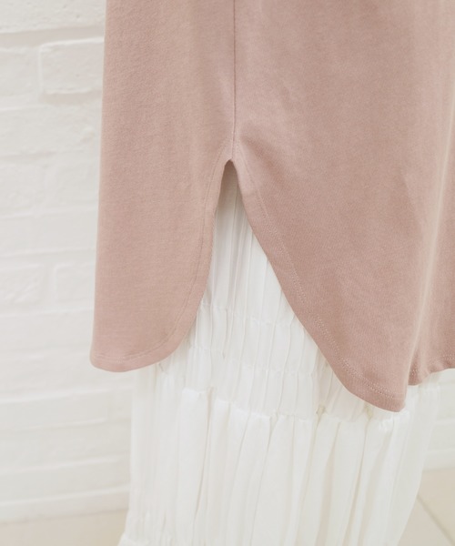 DouDou(ドゥドゥ)の「2WAYスリット7分T(Tシャツ/カットソー・レディース・オフホワイト/ピンク/カーキ/グレー系その他/グレー/バイオレット/サンドベージュ・FREE)」の20枚目の写真