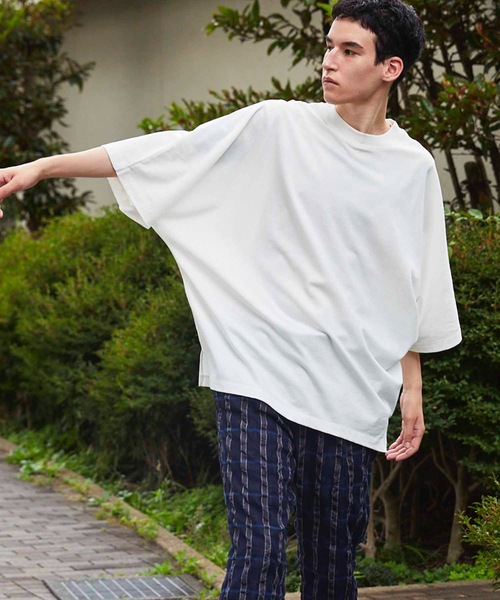 MAISON SPECIAL（メゾンスペシャル）の「ドライアムンゼンプライムオーバードルマンTシャツ 【MAISON SPECIAL/メゾンスペシャル】（Tシャツ/カットソー・メンズ・ホワイト/ブラック/ブラウン/カーキ・46/44）」の2枚目の写真