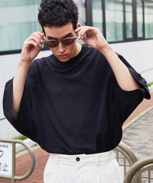 MAISON SPECIAL（メゾンスペシャル）の「ドライアムンゼンプライムオーバードルマンTシャツ 【MAISON SPECIAL/メゾンスペシャル】（Tシャツ/カットソー・メンズ・ホワイト/ブラック/ブラウン/カーキ・46/44）」の3枚目の写真