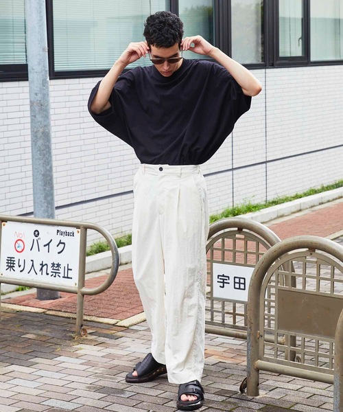 MAISON SPECIAL（メゾンスペシャル）の「ドライアムンゼンプライムオーバードルマンTシャツ 【MAISON SPECIAL/メゾンスペシャル】（Tシャツ/カットソー・メンズ・ホワイト/ブラック/ブラウン/カーキ・46/44）」の13枚目の写真