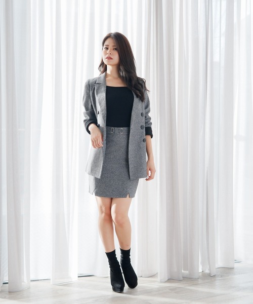 LIPSERVICE（リップサービス）の「ウエストポイントMIX台形スカート（スカート・レディース・ブラック/ブラウン/その他1・S/M）」の12枚目の写真