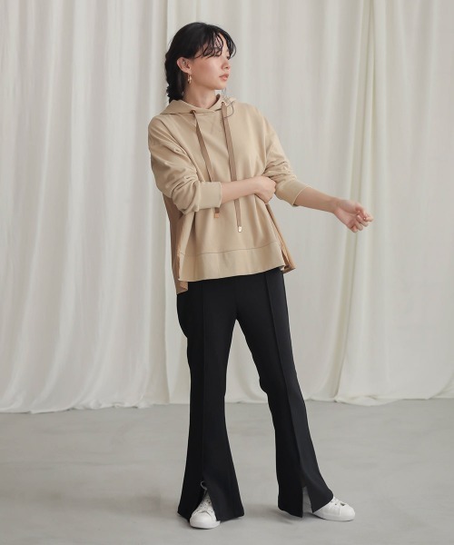 Bab（バブ）の「バックシャンパーカープルオーバー（パーカー・レディース・チャコールグレー/ブラック/ベージュ/モカ・FREE）」の8枚目の写真