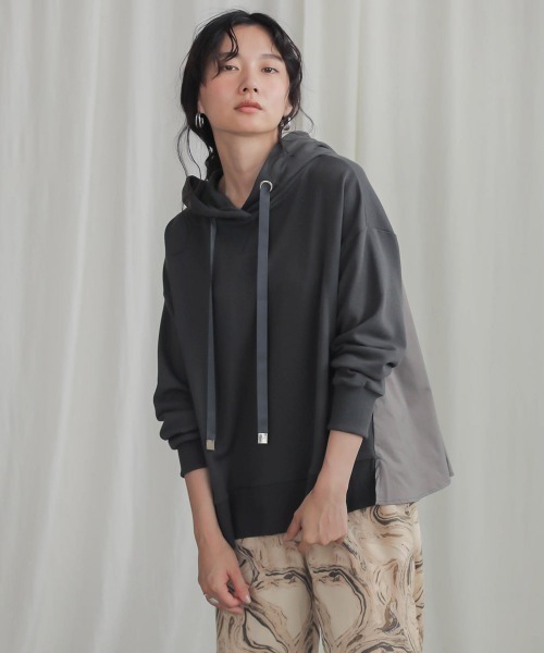 Bab（バブ）の「バックシャンパーカープルオーバー（パーカー・レディース・チャコールグレー/ブラック/ベージュ/モカ・FREE）」の18枚目の写真