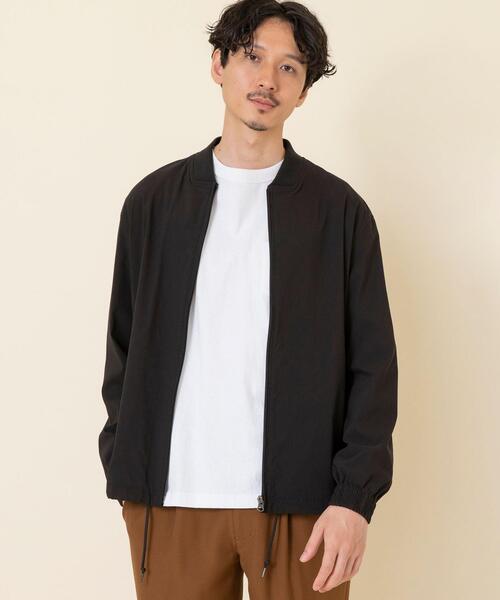 coen(コーエン)の「接触冷感ストレッチリブブルゾン(ブルゾン・メンズ・ブラック/ベージュ・X-LARGE/LARGE/SMALL/MEDIUM)」の2枚目の写真