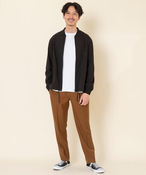 coen(コーエン)の「接触冷感ストレッチリブブルゾン(ブルゾン・メンズ・ブラック/ベージュ・X-LARGE/LARGE/SMALL/MEDIUM)」の4枚目の写真