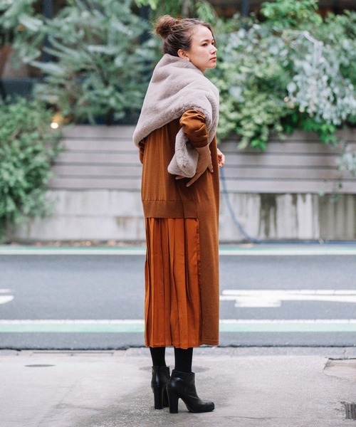 ★美品◆オードリーアンドジョンワッド◆2wayプリーツドッキングニットワンピース 楽天市場】【Audrey and John Wad】前後2wayプリーツドッキング