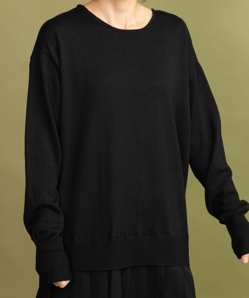 audrey and john wad(オードリーアンドジョンワッド)の「プリーツドッキングニットワンピース(前後2way)(ワンピース・レディース・ブラック/グレー/キャメル・マルチサイズ)」の16枚目の写真