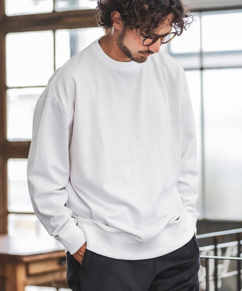 CAMBIO(カンビオ)の「msw784-Recycle Cotton Sweat Loose Pullover プルオーバー(スウェット・メンズ・グレー/ホワイト/ブラック/グリーン/ベージュ・M/L)」の1枚目の写真