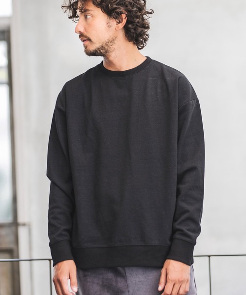 CAMBIO(カンビオ)の「msw784-Recycle Cotton Sweat Loose Pullover プルオーバー(スウェット・メンズ・グレー/ホワイト/ブラック/グリーン/ベージュ・M/L)」の6枚目の写真