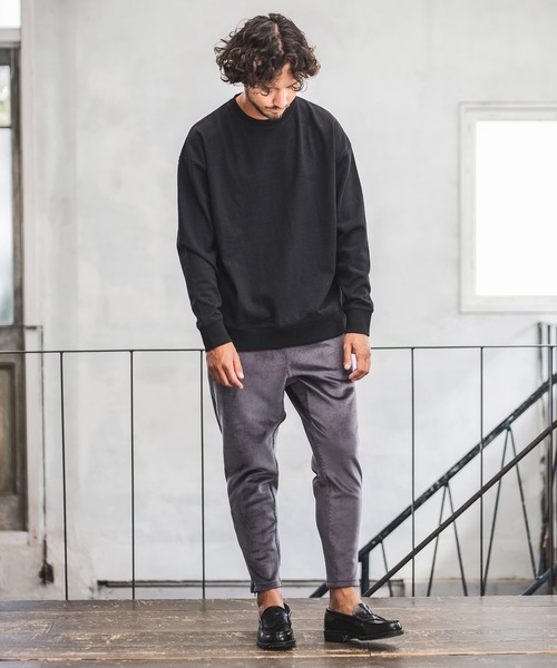 CAMBIO(カンビオ)の「msw784-Recycle Cotton Sweat Loose Pullover プルオーバー(スウェット・メンズ・グレー/ホワイト/ブラック/グリーン/ベージュ・M/L)」の7枚目の写真
