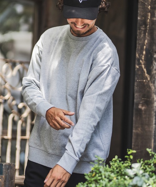 CAMBIO(カンビオ)の「msw784-Recycle Cotton Sweat Loose Pullover プルオーバー(スウェット・メンズ・グレー/ホワイト/ブラック/グリーン/ベージュ・M/L)」の8枚目の写真