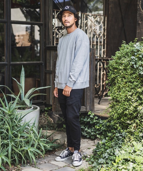 CAMBIO(カンビオ)の「msw784-Recycle Cotton Sweat Loose Pullover プルオーバー(スウェット・メンズ・グレー/ホワイト/ブラック/グリーン/ベージュ・M/L)」の9枚目の写真