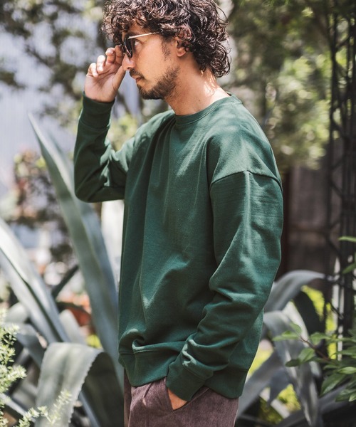CAMBIO(カンビオ)の「msw784-Recycle Cotton Sweat Loose Pullover プルオーバー(スウェット・メンズ・グレー/ホワイト/ブラック/グリーン/ベージュ・M/L)」の10枚目の写真