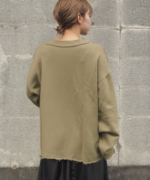 tiptop（ティップトップ）の「2020AW ダメージ加工裏毛プルオーバー（スウェット・レディース・ブラウン/カーキ/オフホワイト/スミクロ・FREE）」の20枚目の写真