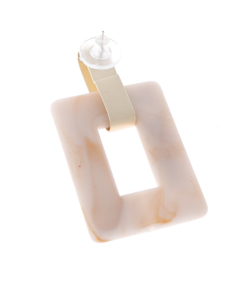 fifth（フィフス）の「マットスクエアピアス（ピアス（両耳用）・レディース・ホワイト/グレー・FREE）」の6枚目の写真