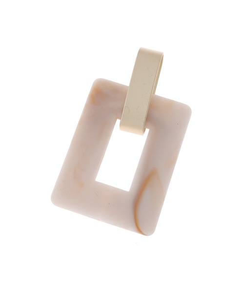 fifth（フィフス）の「マットスクエアピアス（ピアス（両耳用）・レディース・ホワイト/グレー・FREE）」の7枚目の写真