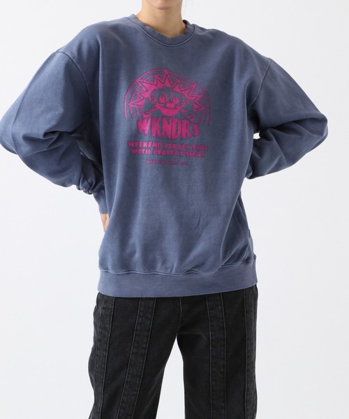 WKNDRS（ウィーキャンドース）の「WKNDRS／スマイルプリントスウェット　2922457（スウェット・メンズ・パープル/ブルー/グレー・MEDIUM/LARGE）」の14枚目の写真