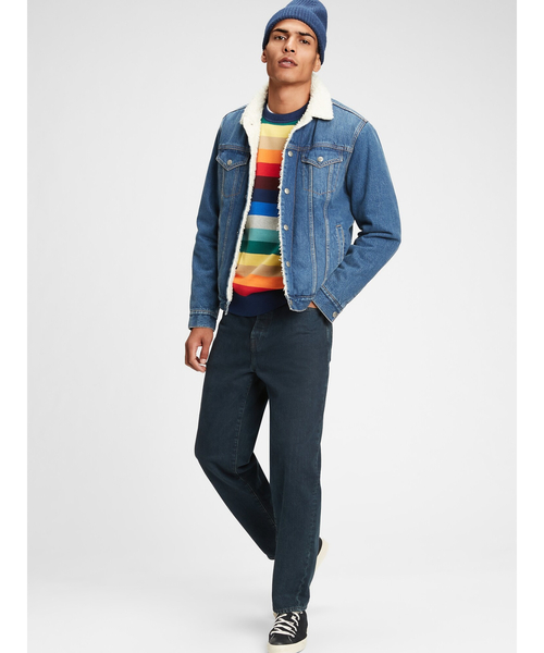 GAP（ギャップ）の「ハッピーストライプ クルーネックセーター（ニット