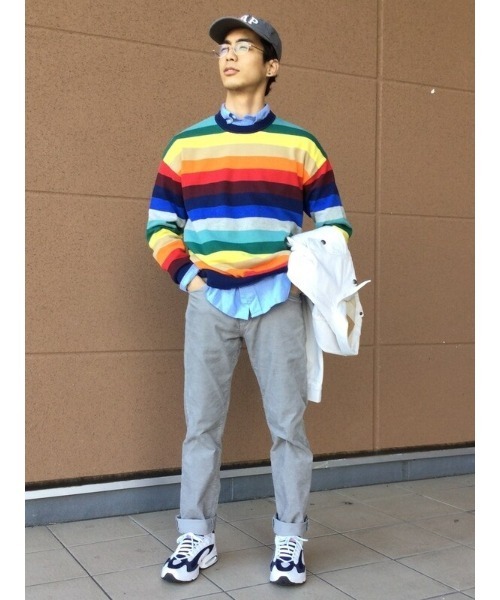 GAP（ギャップ）の「ハッピーストライプ クルーネックセーター（ニット