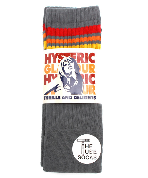 HYSTERIC GLAMOUR（ヒステリックグラマー）の「SOME ACTIONプリントチューブソックス（ソックス/靴下・メンズ・ホワイト/グレー/ブラック・FREE）」の8枚目の写真
