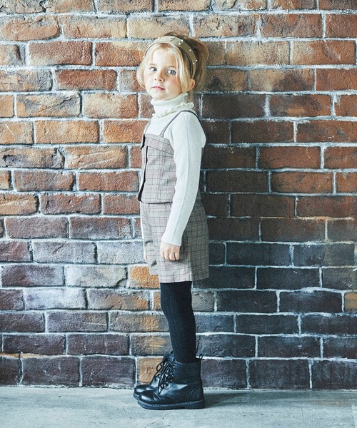 セール】グレンチェック柄ビスチェ+ショートパンツセット（ベスト