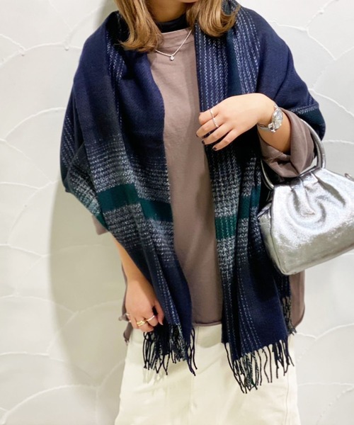 セール Scrap Book グラデーション チェックストール ストール ショール Scrap Book スクラップブック のファッション通販 Zozotown