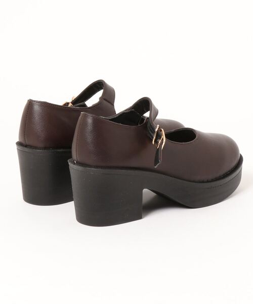 Shoes in Closet(シューズインクローゼット)の「厚底 ヒールアップ メリージェーン ストラップ シューズ 1985(ドレスシューズ・レディース・ブラック/ダークブラウン/ブラック系その他/アイボリー/ベージュ系9・LL/3L/S/M/L/XS/4L)」の6枚目の写真
