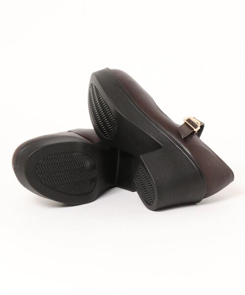 Shoes in Closet(シューズインクローゼット)の「厚底 ヒールアップ メリージェーン ストラップ シューズ 1985(ドレスシューズ・レディース・ブラック/ダークブラウン/ブラック系その他/アイボリー/ベージュ系9・LL/3L/S/M/L/XS/4L)」の7枚目の写真
