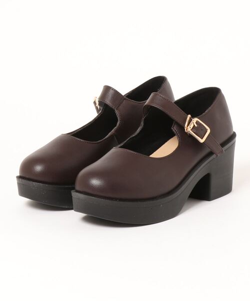 Shoes in Closet(シューズインクローゼット)の「厚底 ヒールアップ メリージェーン ストラップ シューズ 1985(ドレスシューズ・レディース・ブラック/ダークブラウン/ブラック系その他/アイボリー/ベージュ系9・LL/3L/S/M/L/XS/4L)」の10枚目の写真
