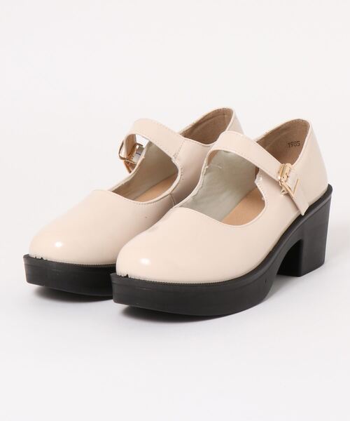 Shoes in Closet(シューズインクローゼット)の「厚底 ヒールアップ メリージェーン ストラップ シューズ 1985(ドレスシューズ・レディース・ブラック/ダークブラウン/ブラック系その他/アイボリー/ベージュ系9・LL/3L/S/M/L/XS/4L)」の15枚目の写真