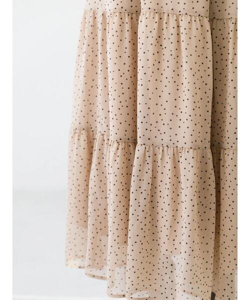 earth music&ecology（アースミュージックアンドエコロジー）の「シフォンティアードスカート　＊（スカート・レディース・アイボリー/ブラック系その他5/モカ/ピンク/ドット/ミント・FREE）」の11枚目の写真