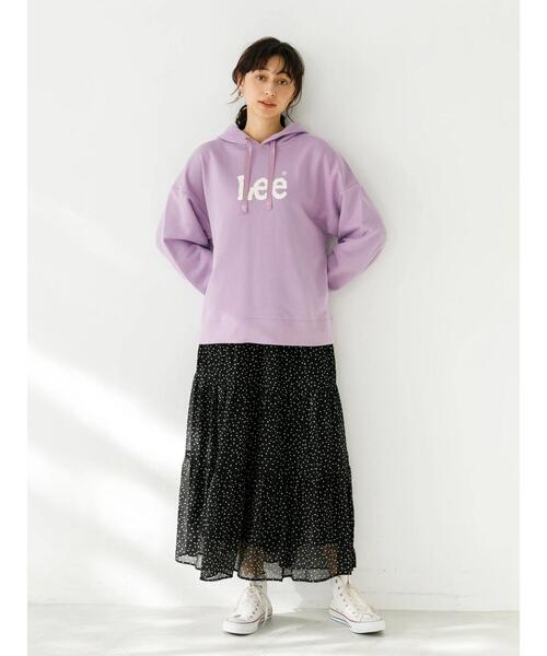 earth music&ecology（アースミュージックアンドエコロジー）の「シフォンティアードスカート　＊（スカート・レディース・アイボリー/ブラック系その他5/モカ/ピンク/ドット/ミント・FREE）」の18枚目の写真