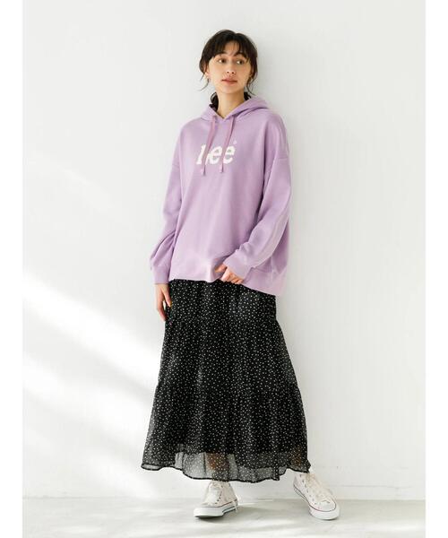 earth music&ecology（アースミュージックアンドエコロジー）の「シフォンティアードスカート　＊（スカート・レディース・アイボリー/ブラック系その他5/モカ/ピンク/ドット/ミント・FREE）」の19枚目の写真