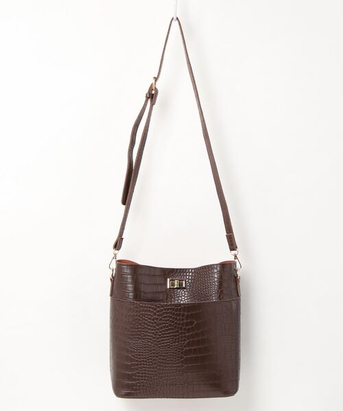 apres jour mignon（アプレジュールミニョン）の「【apresjour mignon×ARIAZ】ポーチ付き型押しショルダーバッグ（ショルダーバッグ・レディース・モカ/ダークブラウン/ブラック・ONESIZE）」の14枚目の写真