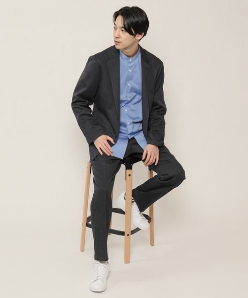 KASHIYAMA（カシヤマ）の「TECH-POLYESTER ストレッチノータックスリムテーパードパンツ（その他パンツ・メンズ・カーキ/ネイビー・マルチサイズ）」の2枚目の写真