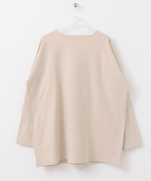 LAATO(ラート)の「BIG LONG T-SHIRTS(Tシャツ/カットソー・レディース・オフホワイト/グリーン・FREE)」の4枚目の写真