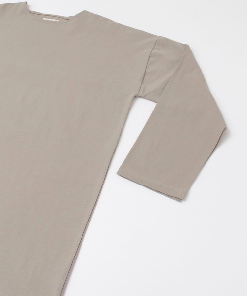 LAATO（ラート）の「BIG LONG T-SHIRTS（Tシャツ/カットソー・レディース・オフホワイト/グリーン・FREE）」の5枚目の写真